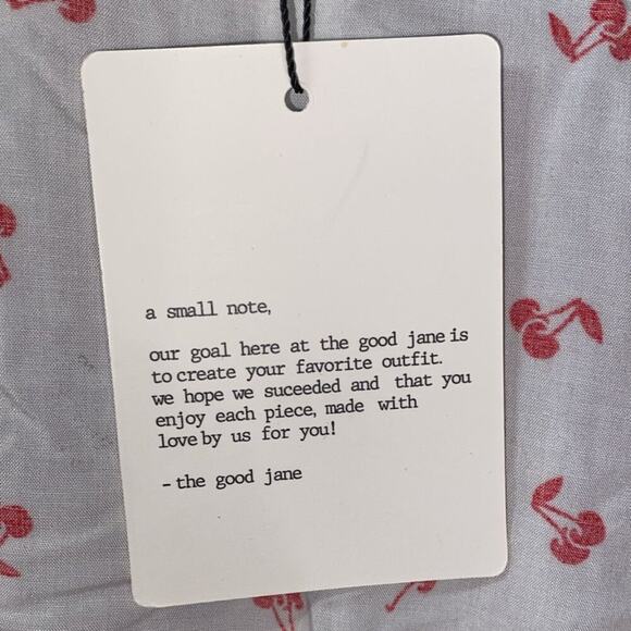 GOOD JANE  Eloise Cherry Pop Crop Top in White and Red - Picture 5 of 7